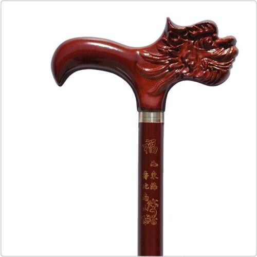 Collection of solid wood crutches auspicious faucet wooden cane wood stick stickers gift,#02,Free shipping
