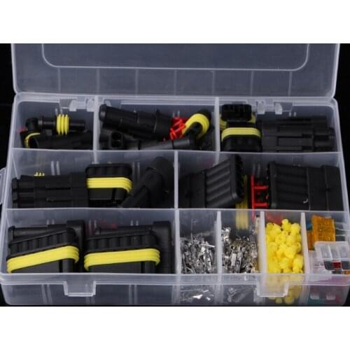 240 Pcs Superseal AMP/Tyco Waterproof 12V Electrical Connectors Kit 1/2/3/4/5/6 Way Pin