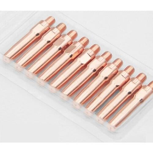 10Pcs/Lot CO2 MIG Contact Tips ( 0.8, 1.0 , 1.2, 1.6 ) x 45mm For MAG MIG Panasonic Welding Torch Consumables Accessories