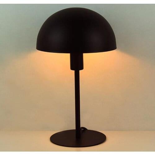 Minimalist Metal Mushroom Table Lamp LED Eye Protect Small Table Light for Desk Dormitory Student Reading Plug-in Bedside Lamps