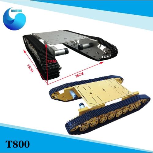 Official T800 4WD Metal Tank Tracked Chassis RC Robot Platform Big Load 2WD Tracked Tank Model