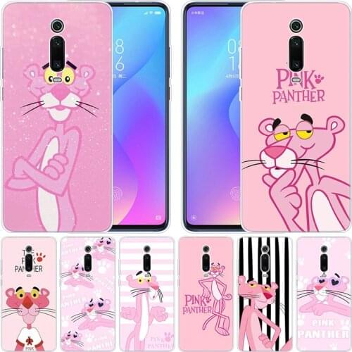Luxury Silicone Case The Pink Panther for Xiaomi Pocophone F1 Mi 9T Pro CC9 CC9E 9 9SE 8 A3 A2 Lite A1 5X 6X Mix3 Play Fashion