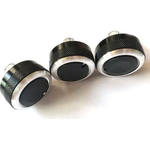 3pcs/set Car Air Conditioning Knobs Aluminum Alloy For Mazda AC Knob Heat Control Switch Button For Mazda 3 Axela 2014-2017