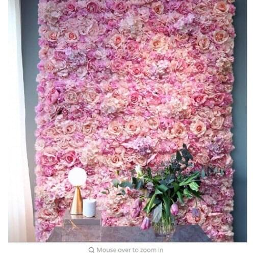 Silk Rose Flower Home Decor Champagne Artificial Flower for Wedding Decoration Flower Wall Romantic Wedding Backdrop Decor