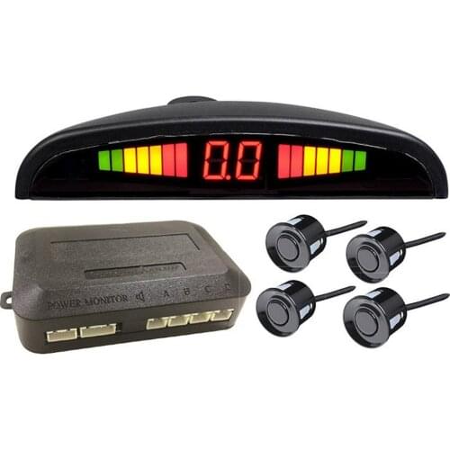 LED Crescent Parking 4 Sensor Crescent Digital Buzzer 24mm Parking Sensor Radar Display Monitored Detection System