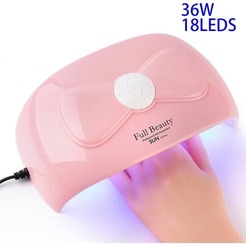 36W LED Nail Dryer Portable USB Cable UV Curing Lamp for Gel Based Polishes Manicure/Pedicure Gel Machine Nail Lamp