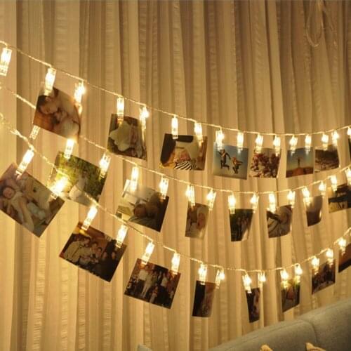 1.5-5 Meter 3 Colors Universal AA Battery Photo Clip LED Lights String For Party Decorative Lights String