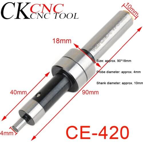 1pcs HSS Mechanical Edge Finder CE-420 Edge Finder Speed Shank 10mm Tip 4mm For CNC Mill Lathe Machine Touch Point-Sens