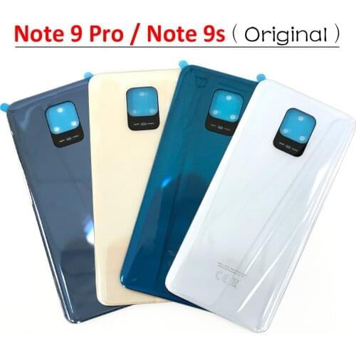 10Pcs/Lot,100% Original New Back Cover Battery Cover Glass With Adhesive Sticker For Xiaomi Redmi Note 9 Pro/Note 9S