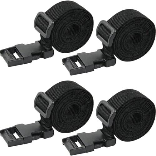 2Pcs/set 2.5cm*100cm/200cm/300cm Outdoor Lashing Strap Nylon Buckle Buckle Strap For Camping Tent Car Luggage Bag Cargo Rope