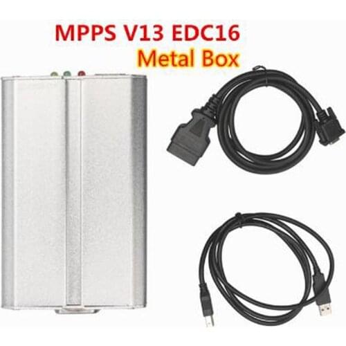 2020 New MPPS V13 EDC16 Metal Box ECU Chip Tuning Tool Remap K+CAN Flasher MPPS V13 Free Shipping