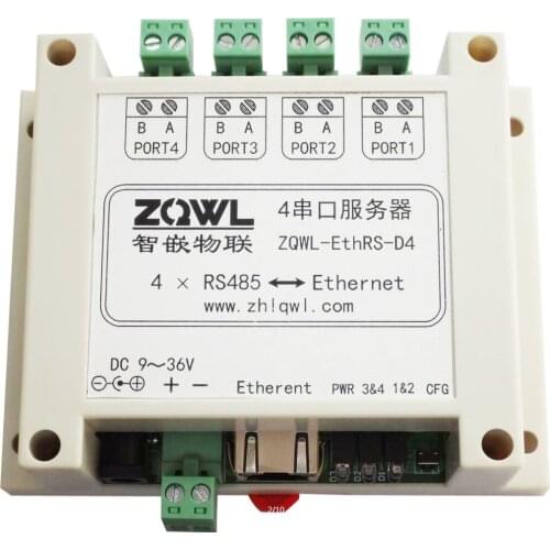 4-way RS485 Series Oral Server/Industrial/Modbus TCP to RTU/Guide Installation