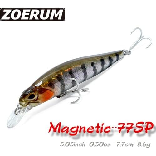 8.6g 7.7cm Minnow Crank Wobblers Suspended Lure Fishing Lure Wobbler Bait Fishing Magnetic Slow Sinking Baits Realist Jerkbait