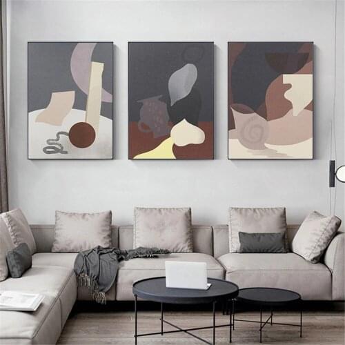 Abstract Architecture Wall Art Posters Arch Door Art Prints Geometry Color Block Canvas Painting Modern Pictures For Home Decor