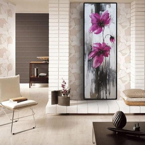 Abstract Poppy Plant Flower Floral Paintings Oil Painting on Canvas Art Cuadros Posters and Prints Wall Picture for Living Room