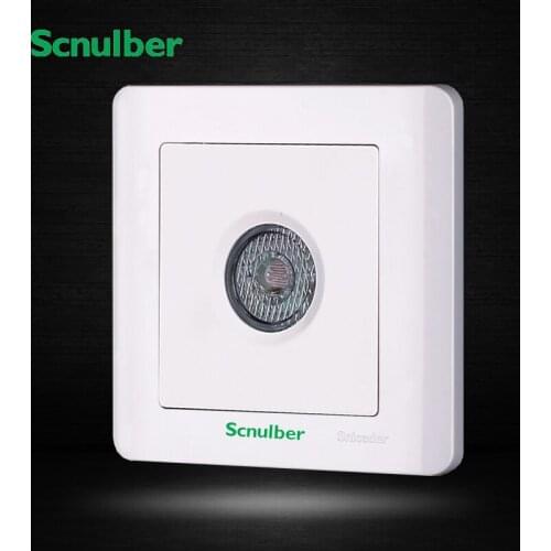 One gang white acoustooptic control intelligent acoustic light activated delay wall switch