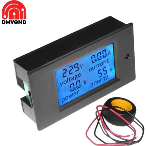 DC 100V 10A 24V LCD Digital Voltmeter Ammeter Volt Voltage Current Meter Power Supply Energy Multimeter for Car Motorcycles 12V