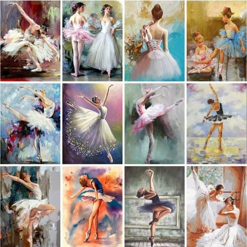 EverShine DIY Diamond Embroidery Ballet Girl Mosaic Kits Diamond Painting Portrait Cross Stitch Handicraft Needlework Wall Decor