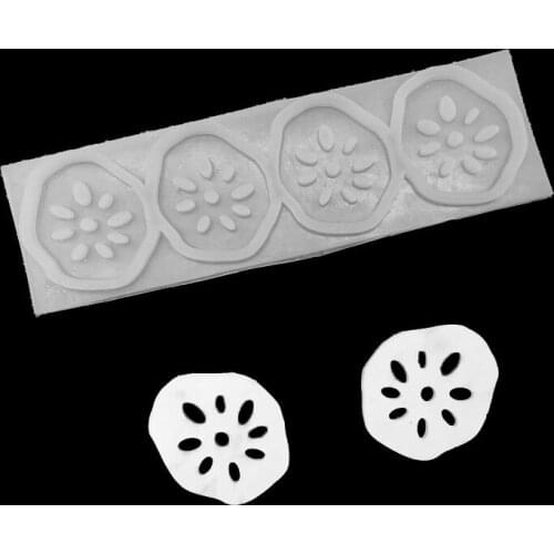 Creative Lotus Root Slices Shape Mold Epoxy Resin Art Tray Tea Mat Mould Home Office Desktop Ornament Irregular Coasters Mold