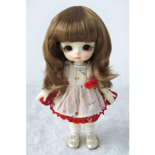 JD045 1/12 1/8 Petty Long Curly BJD Synthetic Mohair Doll Wig Size 3-4inch 4-5inch 5-6inch Doll Hair Fashion Doll Accessories