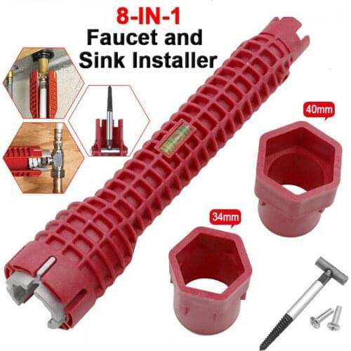 Multifunction Wrench Faucet Sink Installer Wrench Plumbing Tool Water Pipe Spanner For Toilet/ Bathroom/ Kitchen Water Pipes