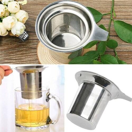 Reusable Stainless Steel Mesh Tea Strainer Tea Infuser Teapot Tea Leaf Spice Filter Drinkware Kitchen Accessories