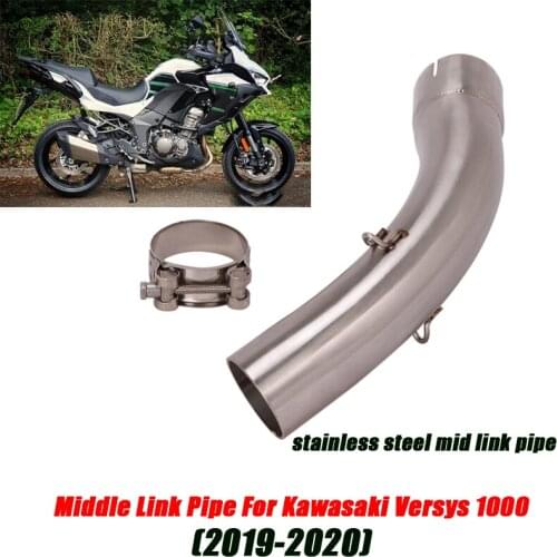 For Kawasaki Versys 1000 2019 2020 Motorcycle Middle Connect Pipe Replace Exhaust System Link Tubes Stainless Steel