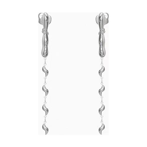 Fashion Long Chain Drop Earrings Minimalist 925 Silver Jewelry Punk Charm Piercing Earring For Women Party Valentines Day Gift