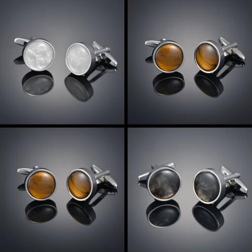 Fashionable and simple French opal Cufflinks and studs for men French Cufflinks and studs for fashion clothing shirt accessori