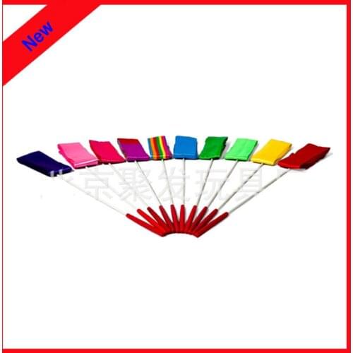 New 2016 Professional gymnastics Sticker Ribbons colorful long Stage Show Props Ribbons belly dance accessories 10pcs/Lot