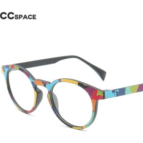 49983 Retro Round Acetate Glasses Frames Colorful Men Women Fashion Optical Computer Eyeglasses