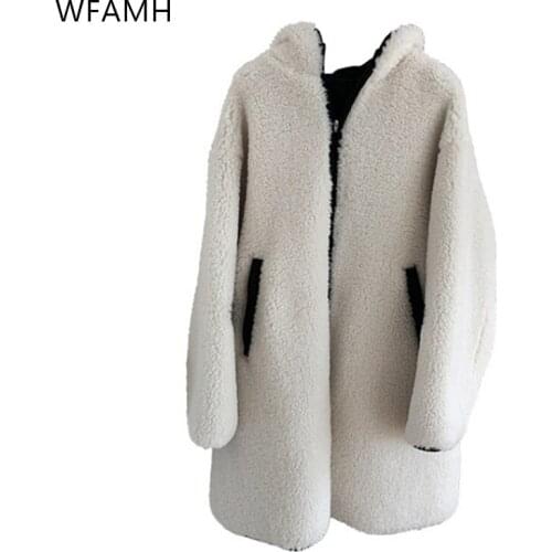 Lamb fur coat winter new Korean soft waxy thick warm loose wild white long coat female 2020 explosion monochrome one size sale