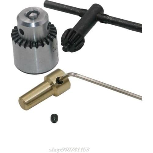 Micro Drill Chucks Motor Jaw Clamping 0.3-4mm Cone Mounted Spindle with Key 3.17mm Brass Mini Electric Shaft D17 20 Dropshipping