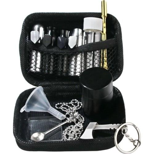 Portable Metal Snuff Bottle Set Smoking Set Storage Kit 11 Piece Set Multifunction Smoking Storage kit Mens gifts