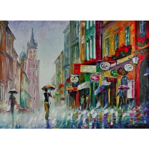 Modern Abstract Oil Painting on Canvas Handmade Landscape Wall Pictures Painting for Home Decoration Summer Artwork High Quality