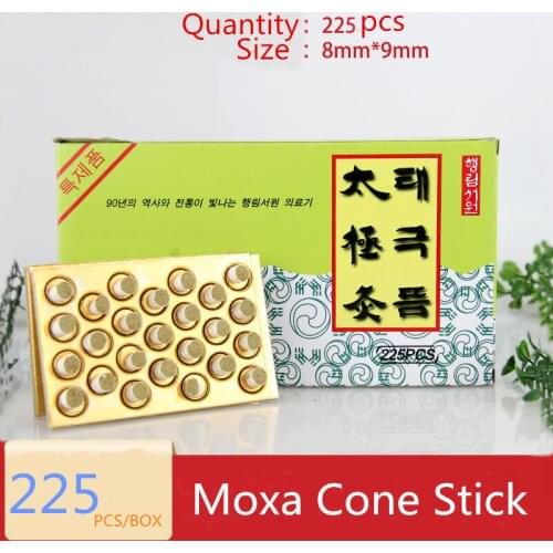 Traditional Chinese 225PCS Self Stick Moxibustion Cone Mini Moxa Tube Roll Physical Therapy Treatment