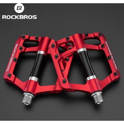 ROCKBROS MTB Pedals Flat Pedals Bicycle Pedals Mountain Bike Pedals Wide Platform Pedales Bicycle Platform Pedals Sealed Bearing