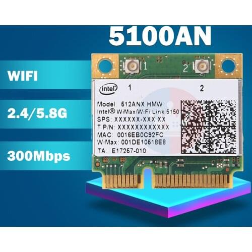 Wifi Card for intel 5100AN 512ANHMW Hafi Mini PCIe SPS:572507-001 Wireless WLAN Wifi Card Module for hp laptop