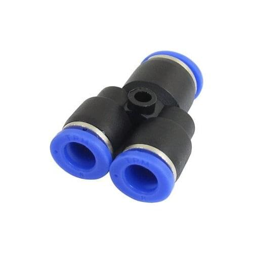 Y Shaped Union Instant Connector One Touch Quick Fitting 10mm to 8mm 5pcs