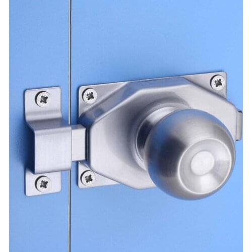 Hotel Office Door Lock Latch Ball Shape Anti-theft Stainless Steel Arc Edge Firm Door Lock Bolt Window Cabinet Drawer Hardware