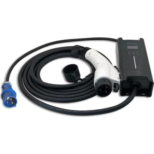 Zencar 6A 10A 16A SAE J1772 type 1 EVSE level 2 smart ev charger with blue cee plug