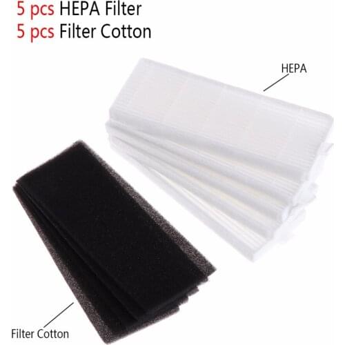 10Pcs HEPA Filters Element+Filter Cotton Replacements For Ecovas DN621 DN620 New 2018