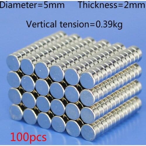 100pcs DIY magnetic circular magnet D5x2mm magnet iron strong magnet Teaching