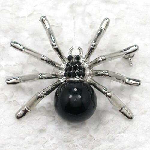12pcs/lot Wholesale Fashion brooch Rhinestone Spider Pin brooches Accessories C101042