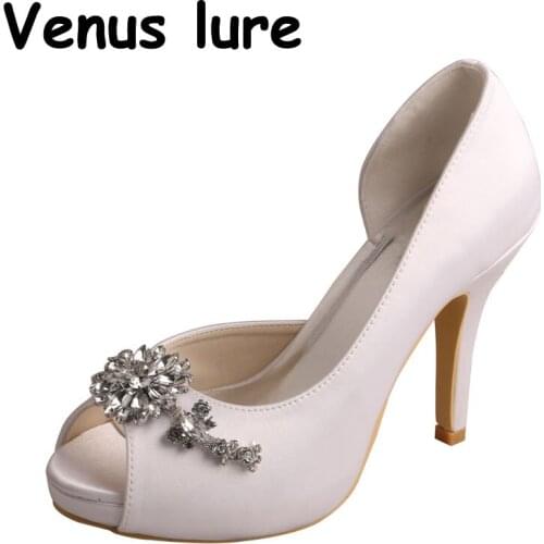 23 Colors Bride Shoes for Wedding White High Heeled Party Evening Shoes