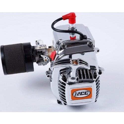 32cc 4 Bolts Chrome Engine Kit for 1/5 Hpi Rovan KM Mcd Gtb FG DDT FID Racing Baja Losi 5ive-t TRUCK Rc Car Parts