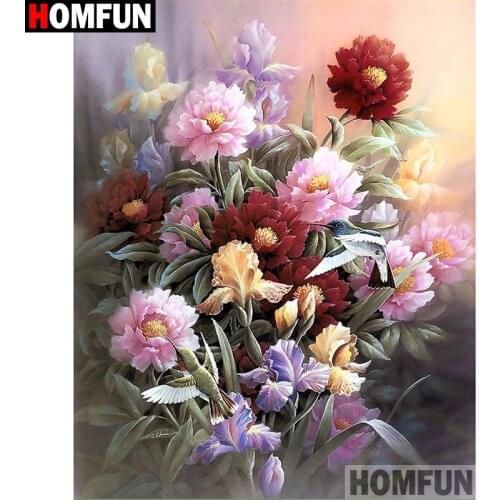 HOMFUN Full Square/Round Drill 5D DIY Diamond Painting "Flower landscape" Embroidery Cross Stitch 3D Home Decor Gift A17557
