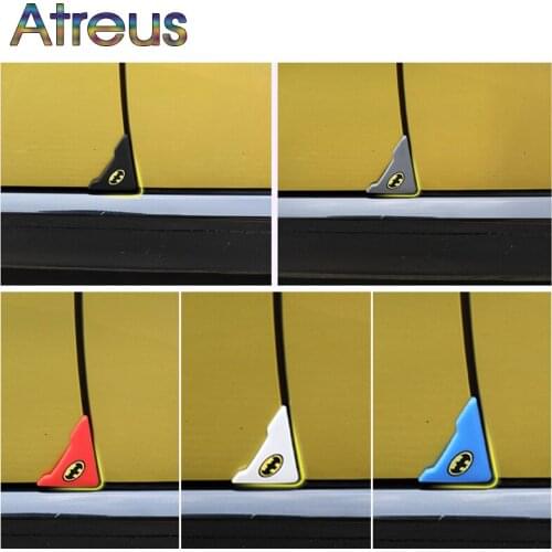 Atreus 2pcs Car Door Corner Protection Cover Stickers For Acura Chevrolet Cruze Aveo Peugeot 307 308 Seat Leon Mazda 3 6 CX-5