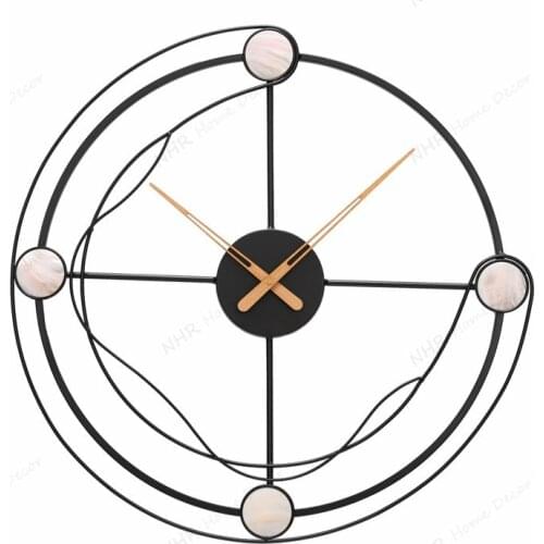 Large Fashion All-Match Glass And Metal Wall Clock