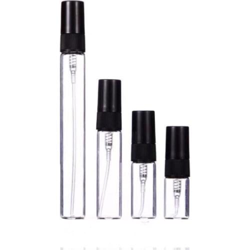 Fast Delivery 2ml 3ml 5ml 10ml Empty Refilable Spray Bottles With Perfume Atomizer Clear Glass Perfume Sample Vials SN589